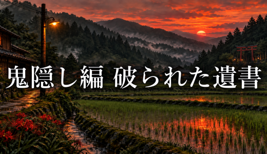 ひぐらしのなく頃に 鬼隠し編の遺書はなぜ破られた？消えた文章と注射器の謎